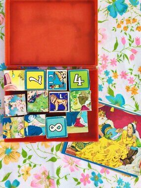 Vintage 1950s ABC Blocks and Case, Vintage Hermann Eichhorn ABCs Numbers Blocks